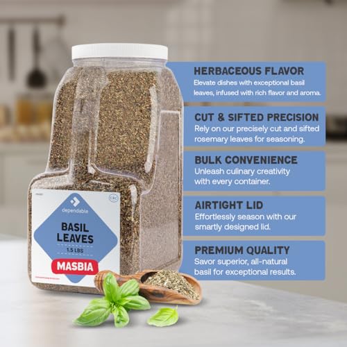 Bulk Kosher Dried Basil Leaves for Cooking & Garnishes