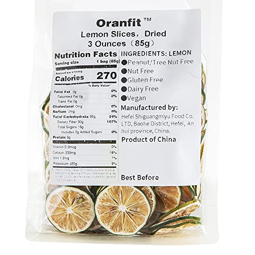 Oranfit Natural Dried Lime Slices for Crafting (3oz)