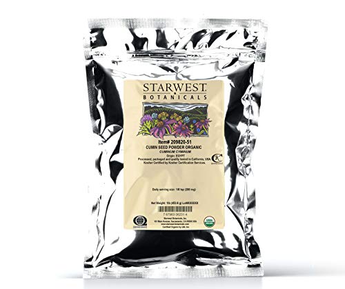 Organic Ground Cumin Seed Powder, 1 Pound Bulk