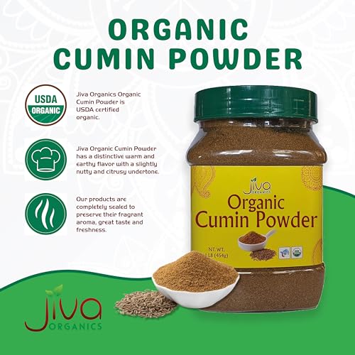 Jiva Organics Ground Cumin Powder 1 lb Jar