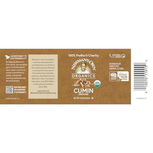 Organic Cumin Ground by Newman's Own; USDA certified