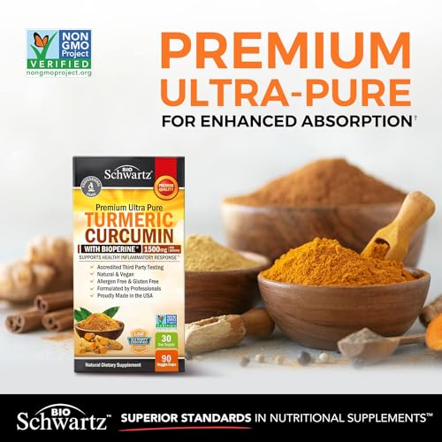 Turmeric Curcumin 1500mg Capsules with Black Pepper Extract