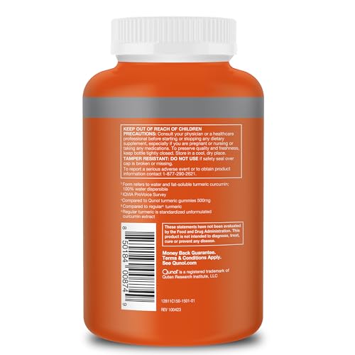Qunol Turmeric Curcumin 1000mg Ultra High Absorption Joint Support Capsules