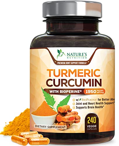 Turmeric Curcumin with BioPerine 1950mg - Joint Support Herbal Capsules