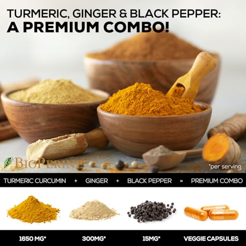 Turmeric Curcumin with BioPerine & Ginger Herbal Supplement