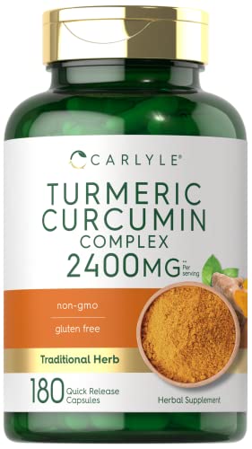 Carlyle Turmeric Curcumin Supplement 2400mg | 180 Capsules