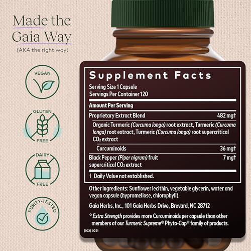 Gaia Herbs Turmeric Supreme Extra Strength Capsules