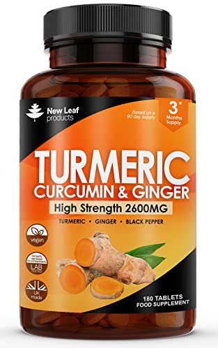 Turmeric Tablets with Black Pepper & Ginger - 180 Count