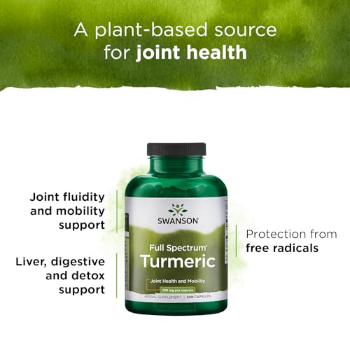 Swanson Turmeric Antioxidant Supplement, 240 Capsules, 120 Servings