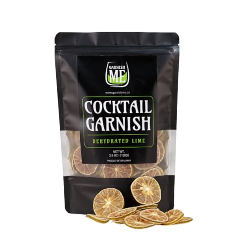 100 Dehydrated Lime Slices for Cocktails | 100% Natural
