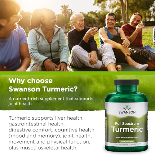 Swanson Turmeric Antioxidant Supplement, 240 Capsules, 120 Servings