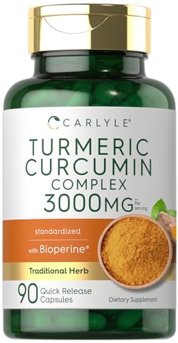 Carlyle Turmeric Curcumin with Black Pepper 3000mg Capsules