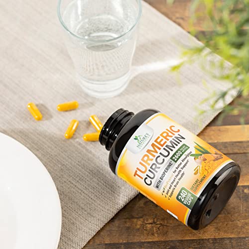 Organic Turmeric Curcumin 2600mg Capsules, Vegan Joint Support