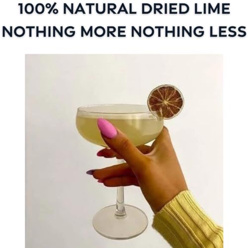 100 Dehydrated Lime Slices for Cocktails | 100% Natural
