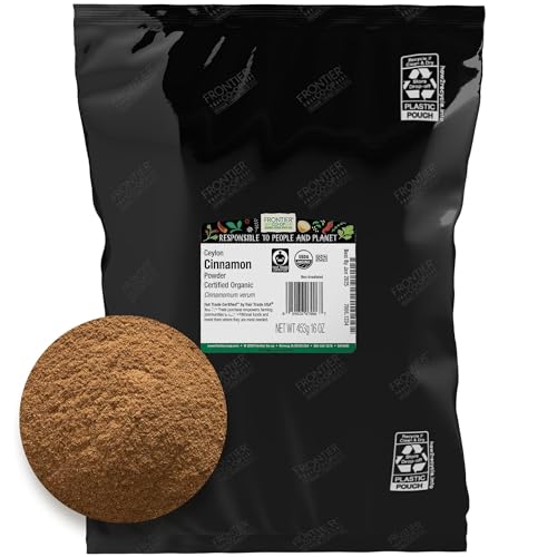 Frontier Organic Ceylon Ground Cinnamon, 1-Pound Bulk Bag