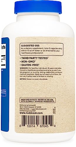 Nutricost Organic Ceylon Cinnamon 1,200mg, 150 Capsules