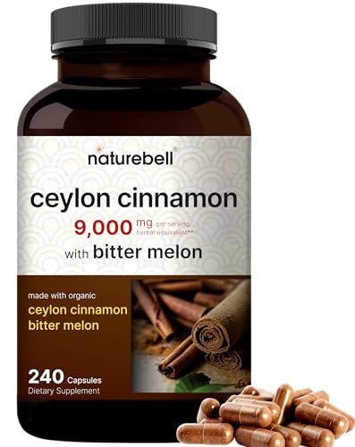 Organic Ceylon Cinnamon & Bitter Melon Capsules, 240ct