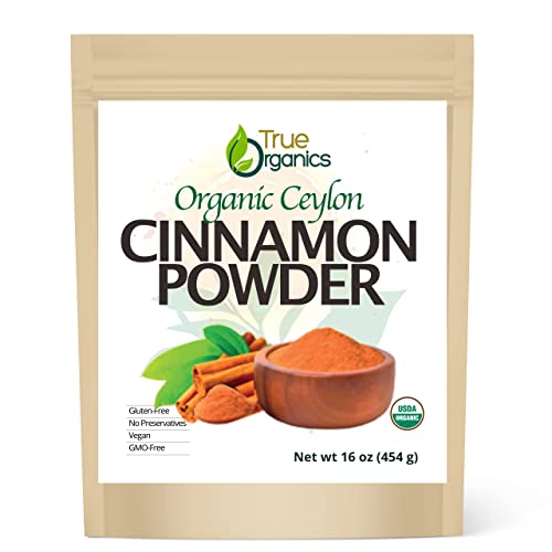 Premium Grade True Organic Ceylon Cinnamon Powder, 1 lb