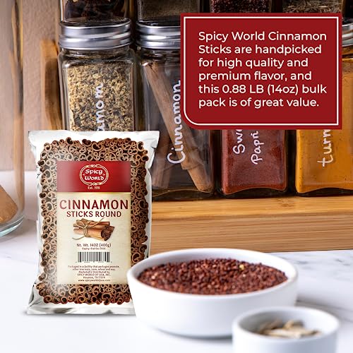 Spicy World Cinnamon Sticks - Strong Aroma, 100 sticks