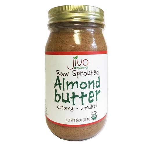 Jiva Organics Sprouted Almond Butter - 16oz Jar