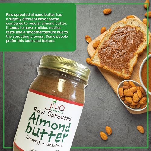 Jiva Organics Sprouted Almond Butter - 16oz Jar