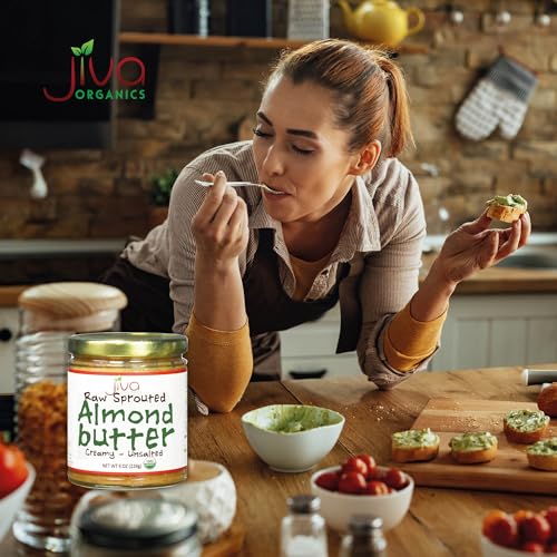 Jiva Organics Organic Raw Almond Butter- 8 oz Jar