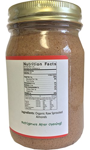 Jiva Organics Sprouted Almond Butter - 16oz Jar