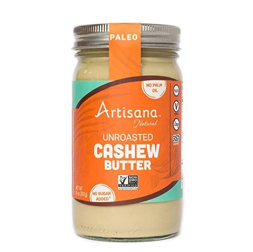 Artisana Naturals Raw Cashew Butter (14oz Jar) | Creamy, Sugar-Free, Paleo, Vegan