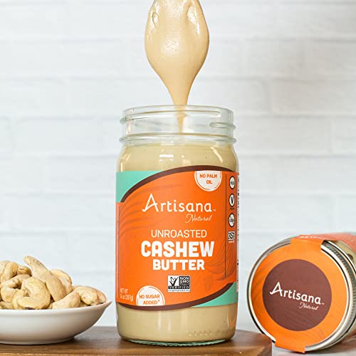 Artisana Naturals Raw Cashew Butter (14oz Jar) | Creamy, Sugar-Free, Paleo, Vegan