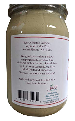 Jiva Organics Organic Cashew Butter 16-Ounce Jar