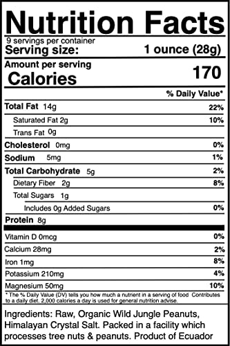 Organic Wild Jungle Peanut Butter, 9 oz, Raw