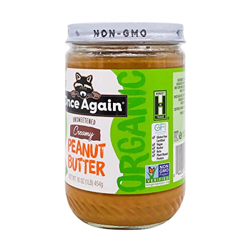 Organic Creamy Peanut Butter, 16oz - Gluten Free & Vegan
