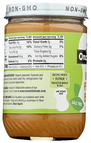 Organic Creamy Peanut Butter, 16oz - Gluten Free & Vegan