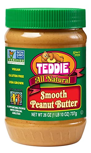 Teddie All Natural Smooth Peanut Butter, Gluten-Free Vegan