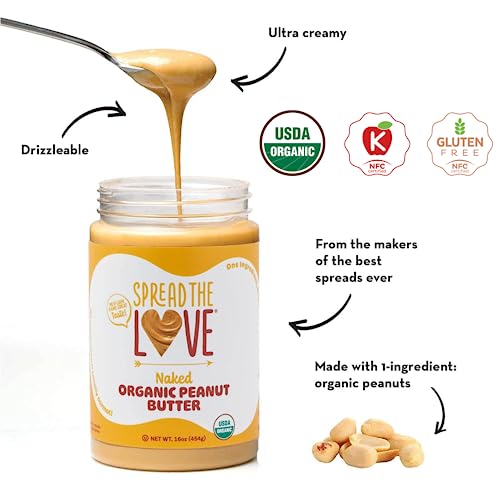 Organic Naked Peanut Butter - 16 Ounce Jar