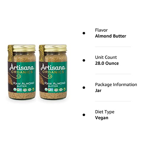 Artisana Organics Raw Almond Butter 2-Pack (No Sugar)