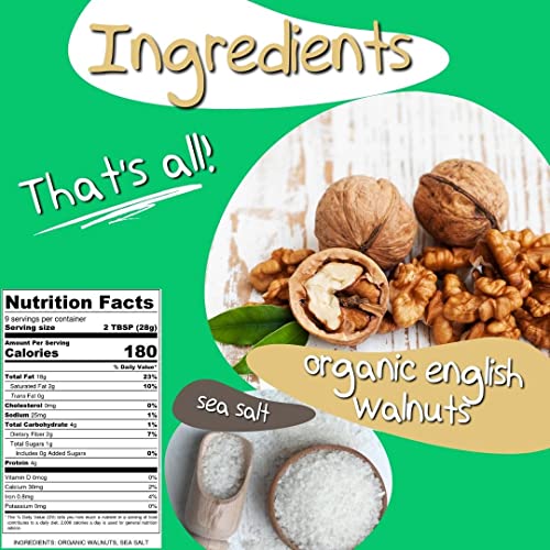 Organic Walnut Butter with Sea Salt – Healthy Superfood