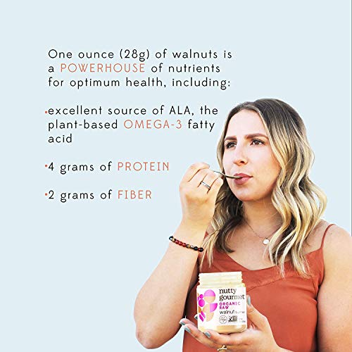 Organic Walnut Butter- Raw, Nutty, Vegan, Gluten-Free (10oz, 2 Pack)