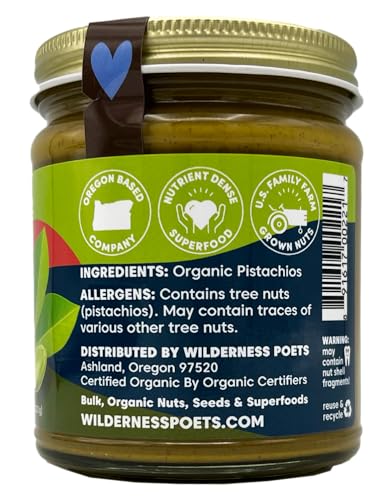 Wilderness Poets Organic Raw Pistachio Butter (8oz)