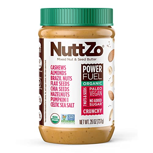 NuttZo Organic Power Fuel Crunchy Nut Butter, 26 oz