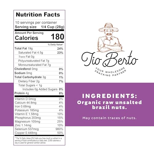 Organic Raw Brazil Nuts in Resealable Bag | Superfood