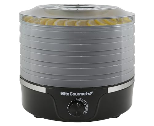 Gourmet EFD319BNG Food Dehydrator, BPA-Free, Adjustable Temp