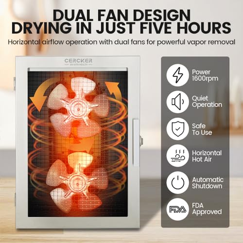 12-Tray Stainless Steel Dehydrator for Herbs, Meat & Jerky