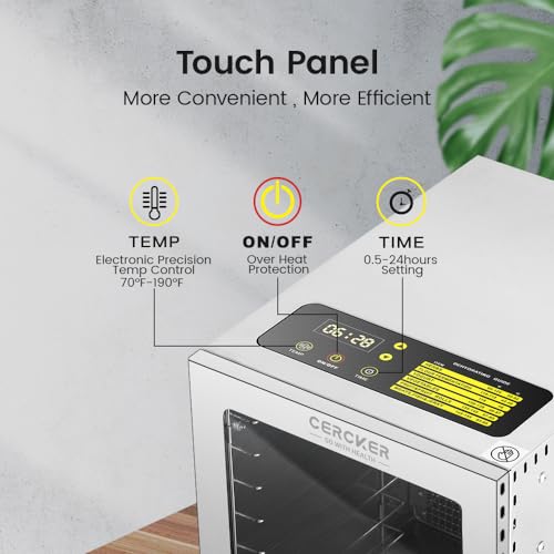 12-Tray Stainless Steel Dehydrator for Herbs, Meat & Jerky