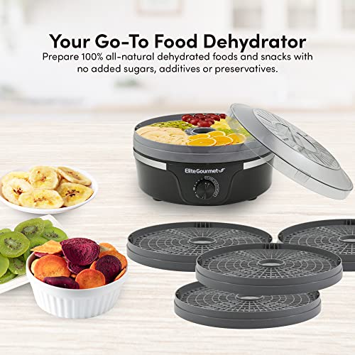 Gourmet EFD319BNG Food Dehydrator, BPA-Free, Adjustable Temp