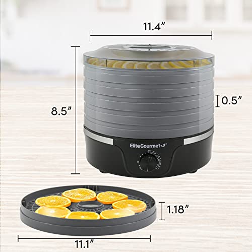 Gourmet EFD319BNG Food Dehydrator, BPA-Free, Adjustable Temp