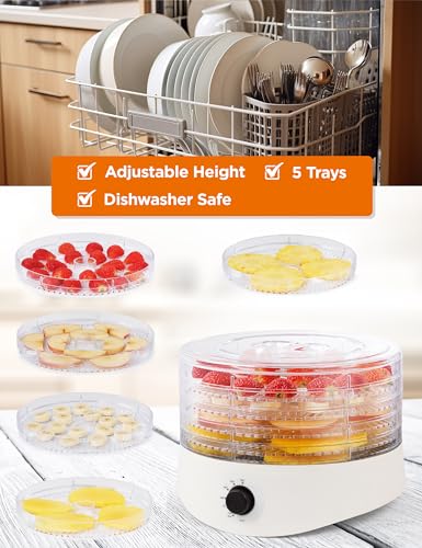 Commercial Chef Food Dehydrator for Raw Foods, White