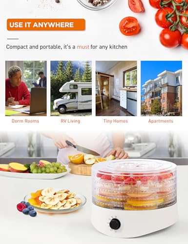 Commercial Chef Food Dehydrator for Raw Foods, White