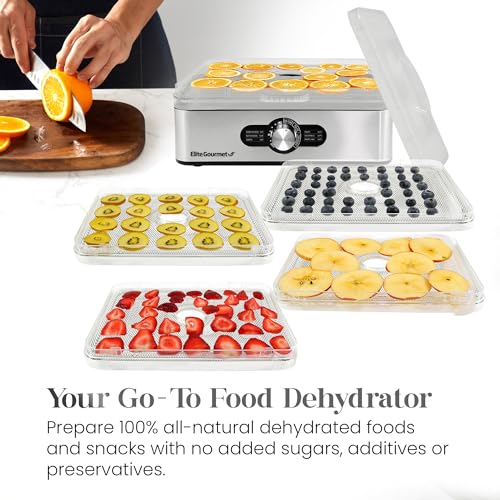 Gourmet Food Dehydrator - Adjustable Temp, Stainless Steel Trays