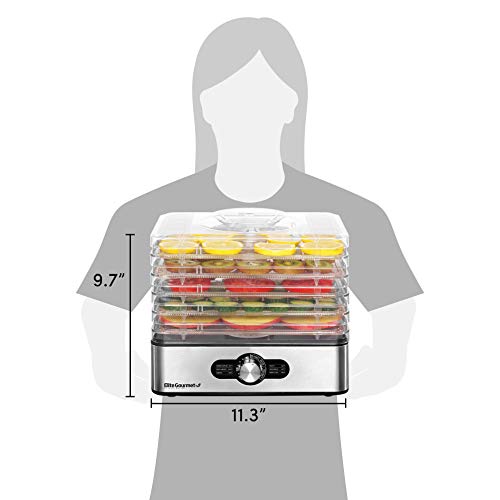 Gourmet Food Dehydrator - Adjustable Temp, Stainless Steel Trays